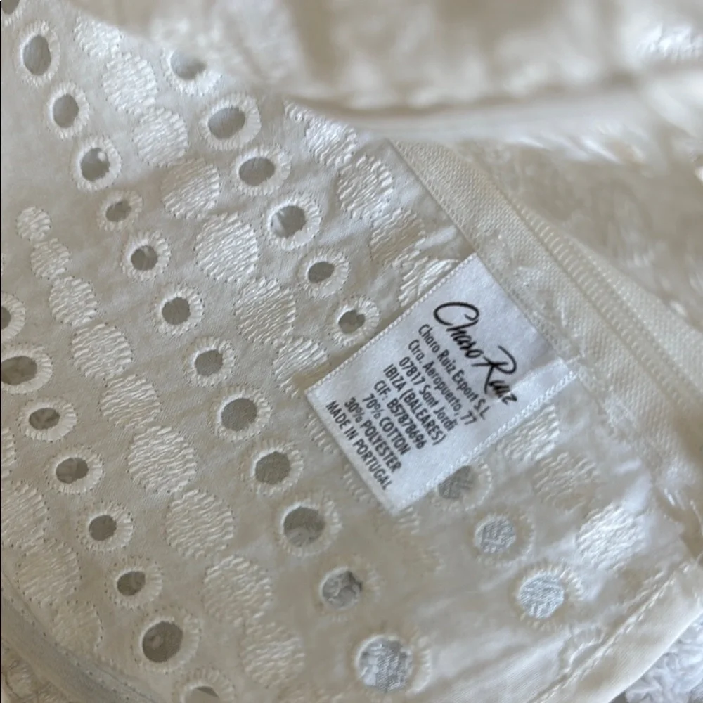 CHARO RUIZ ELLA WHITE BUSTIER TOP WITH BRODERIE ANGLAISE EMBROIDERY - Picture 5 of 10